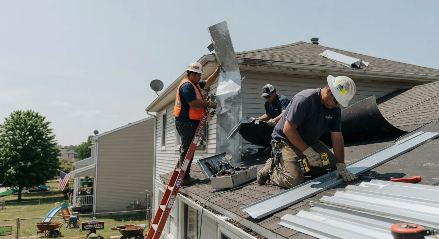 Storm Damage Metal Roof Repair in Farmington, IA